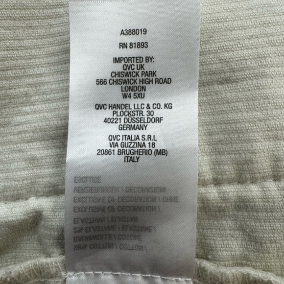 ISAAC MIZRAHI LIVE Women Corduroy Chore Jacket Medium M True Denim Cream Coat - Picture 9 of 11